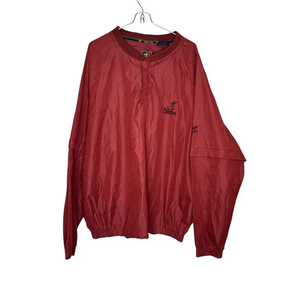 Ice Other - Sun Ice Men Jacket Embroidered Windbreaker V-Neck Outdoor 1/4 Snap Pockets Large